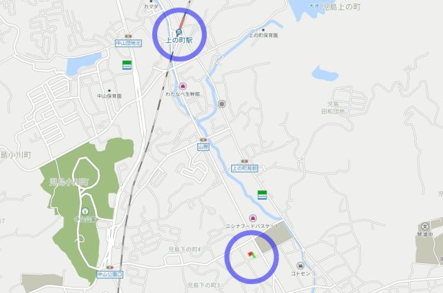 児島下の町3丁目　倉庫の地図