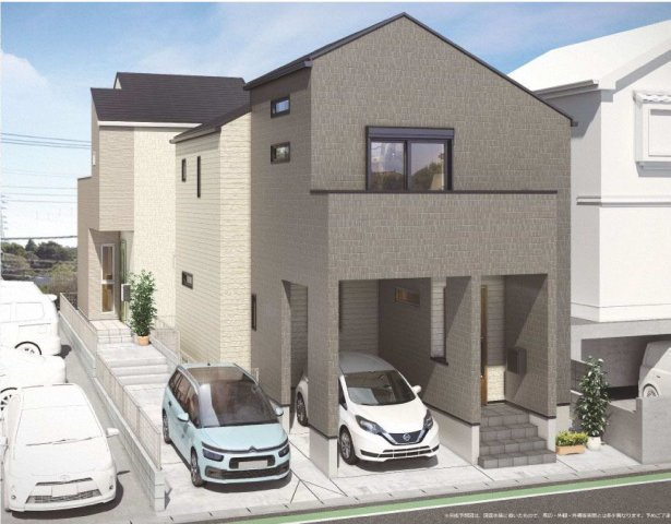 【横浜市保土ケ谷区権太坂２丁目11-47全２棟新築戸建てＢ号棟】★仲介手数料無料★（権太坂小学校・境木中学校）の外観パース