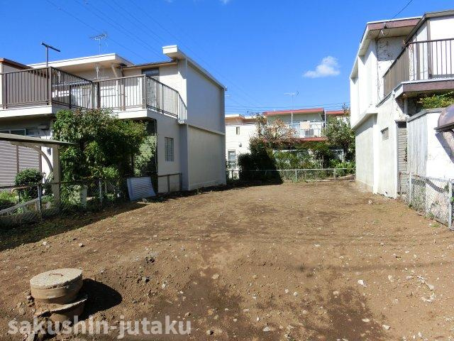 勝田台２丁目　売地　の外観|勝田台２丁目　売地　建築条件なし　更地　勝田台駅徒歩１０分の立地　実測37.54坪　南側５ｍ公道面
