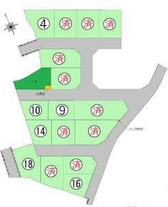 岩出市根来分譲地（16号地の内容）の土地図