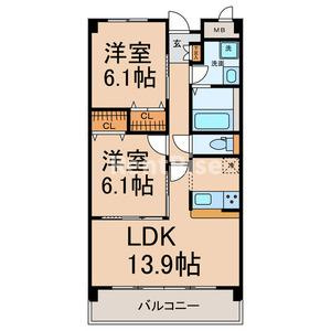 ノスタルジー弥生の間取り|間取り図