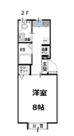 ミューズイン花中 Aの間取り
