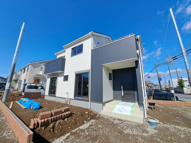 新築　高崎市藤塚町第1　4号棟の外観|現地写真　2024年3月完成予定！類似物件のご内覧等、お気軽にお問合せください♪　							
　