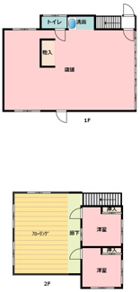 【間取り】 | 柏原町田路貸店舗