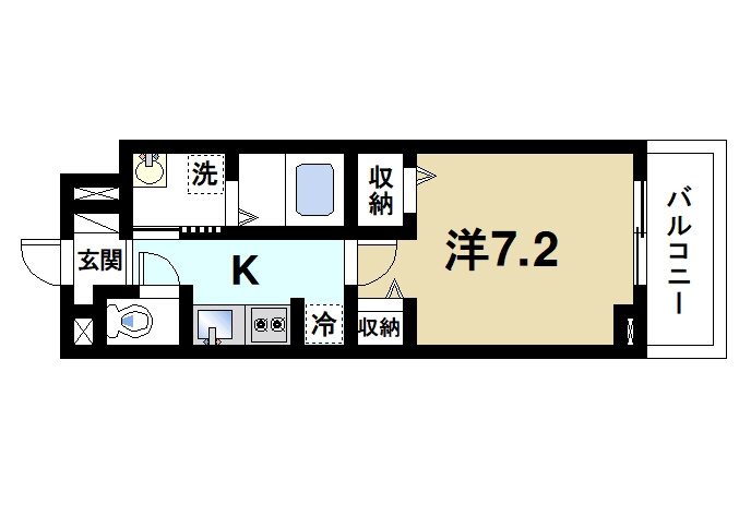 ＲＥＬＡ　ＦＯＲＴの間取り|1Kのお部屋です