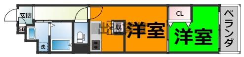 仲介手数料0円！ラシーネ本陣の間取り