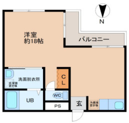 白国弘友ハイツの間取り