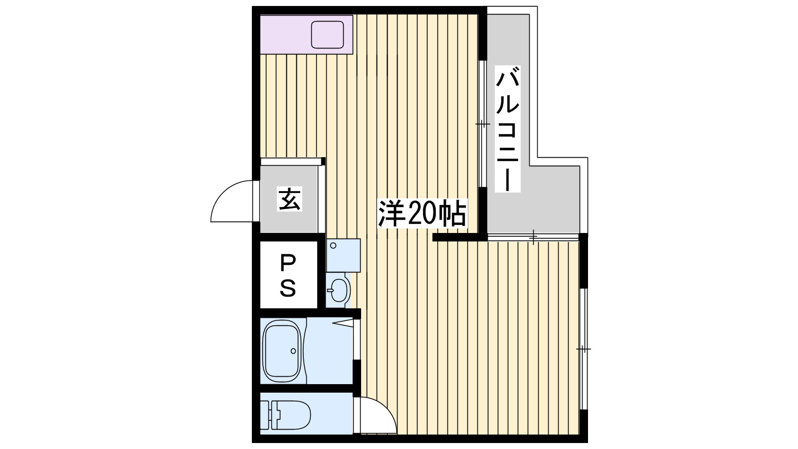 白国弘友ハイツの間取り