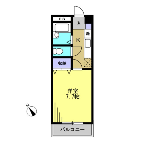 ハイツ杏里の間取り|反転間取りとなります。