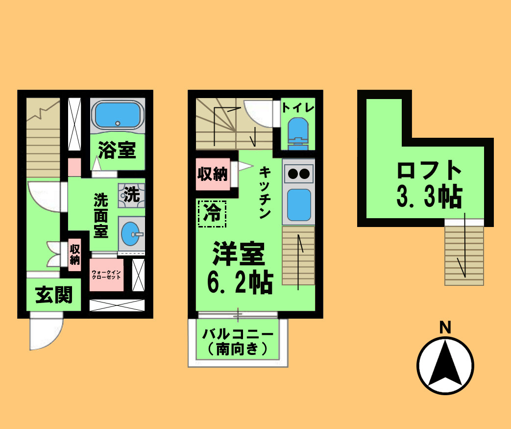 メゾン生駒町の間取り