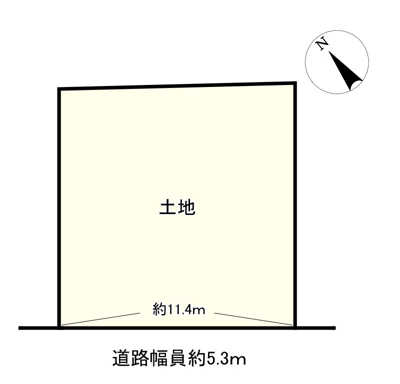 近江八幡市野村町　売土地の土地図