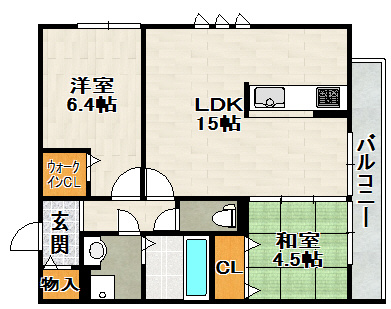 アイエヌ南花屋敷の間取り