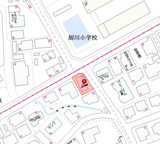 北夕顔瀬町戸建の地図|地図です。近隣にはコンビニ、スーパー等の生活施設、飲食店等も豊富です。バスの便が良いのも特徴です。