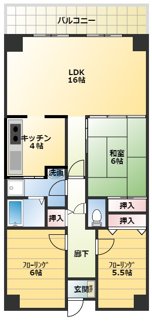 PHOENIX COURT 交野Ⅰの間取り
