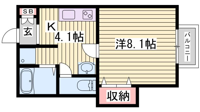 エトランス小松町Aの間取り