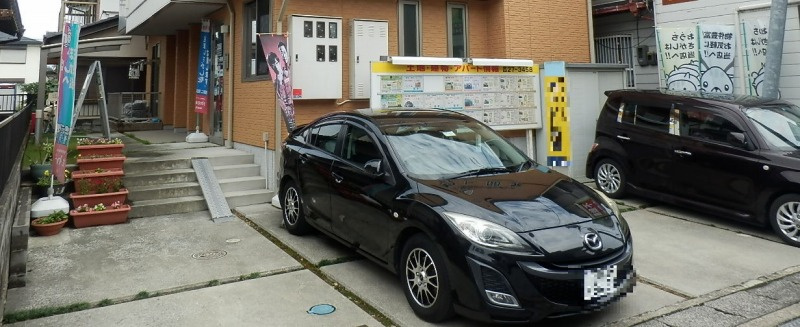 シャーメゾン　ホクトの駐車場|アパート前が駐車場になっています。