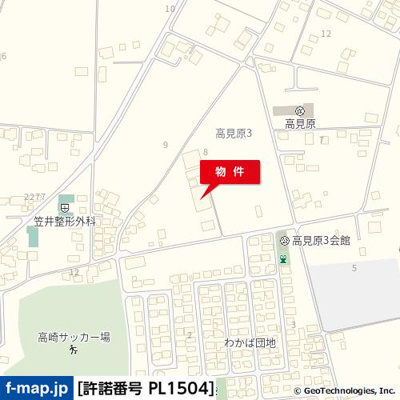 【地図】 | 高見原倉庫 | 調整区域となります。