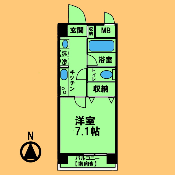 スカイコート天塚の間取り