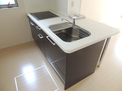 熊本市東区下江津４丁目のアパートのキッチン