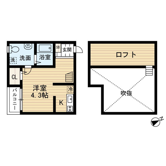 【間取り】 | ボナール箱崎