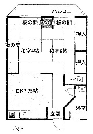 【間取り】 | 牛田コーポラス