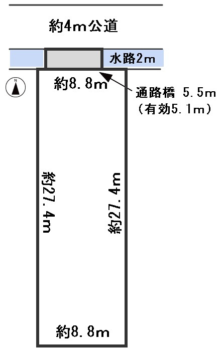６１０８３　岐阜市西河渡２丁目土地の区画図