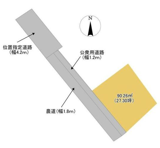 【土地】鶴ヶ島市脚折駐車場用地の土地図|整形地です