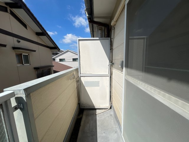 城北ハイツのバルコニー