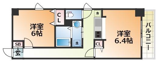 コスモリード神戸三宮の間取り