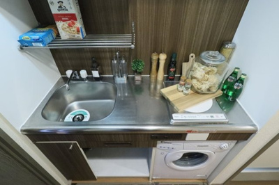 【キッチン】 | ライオンズマンション久が原駅前 | 1口IHコンロ/家具･小物はイメージです