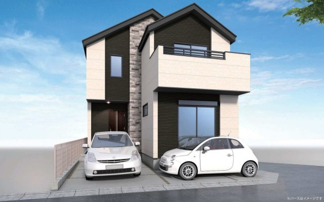 【横浜市保土ヶ谷区仏向町1321-7新築戸建て】★仲介手数料無料★（初音ケ丘小学校・橘中学校）の外観パース