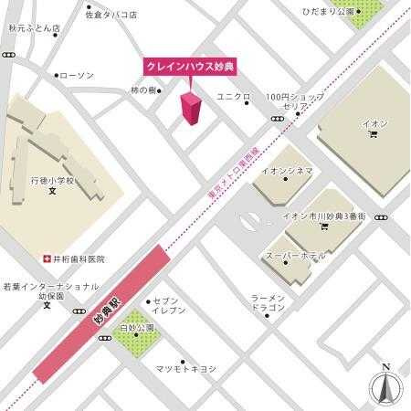 クレインハウス妙典の地図
