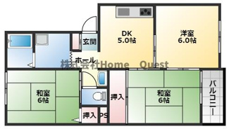 【間取り】 | 若草ハイツ