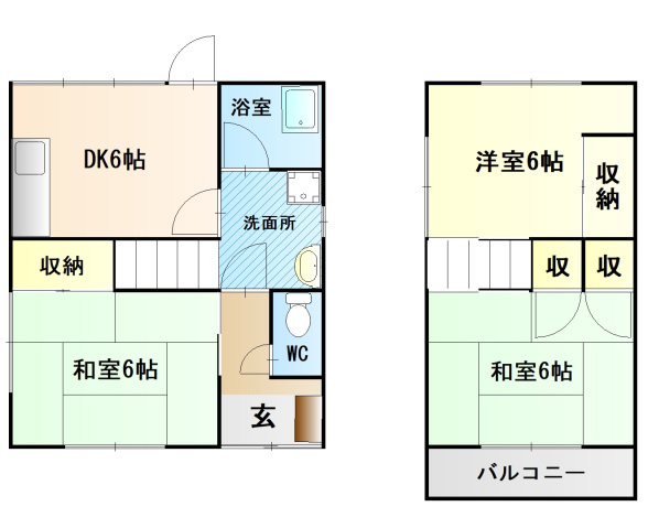 岡本貸家の間取り