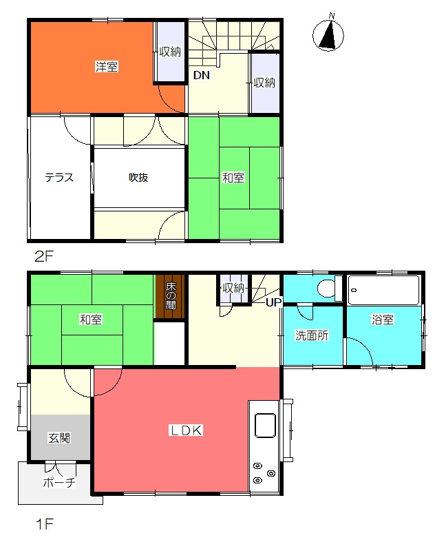 【No.6082】鹿野町今市中古住宅/3LDK/1500万円以下の間取り