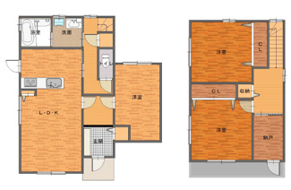 【間取り】 | 鳥取市秋里中古戸建て
