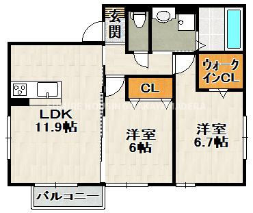 ヴィラソレアーダ中野Bの間取り