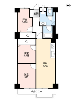 【間取り】 | 茨木グランドハイツ