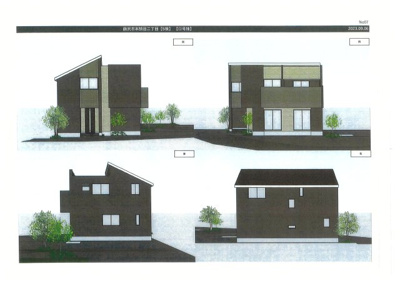【外観】 | ◇本鵠沼に新たな５つの家族ストーリーが誕生◇建築条件なし売地／藤沢市本鵠沼２丁目 | ①号棟プラン：建物価格１，９００万円（税込）／建物面積：１０４．４９㎡／建物カラーセレクト可能☆２０帖越えのＬＤＫが魅力の４ＬＤＫ！カースペース２台／ワイドバルコニー／外構込み／多少変更の場合あり