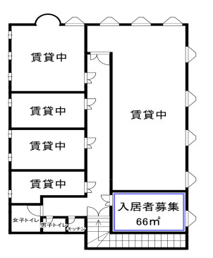 羽曳野市西浦　貸店舗の間取り