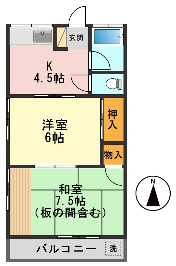 第一石井ハイツの間取り