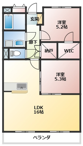 【間取り】 | セレーノ小鷹野