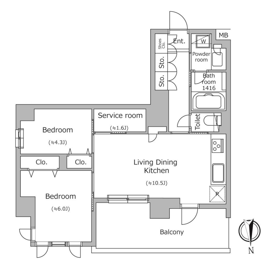 ドゥーエ南千住の間取り