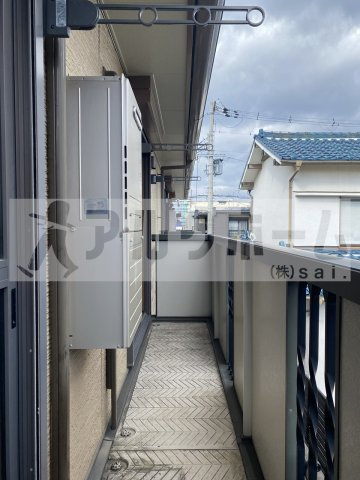 ヴィラージュC棟のバルコニー