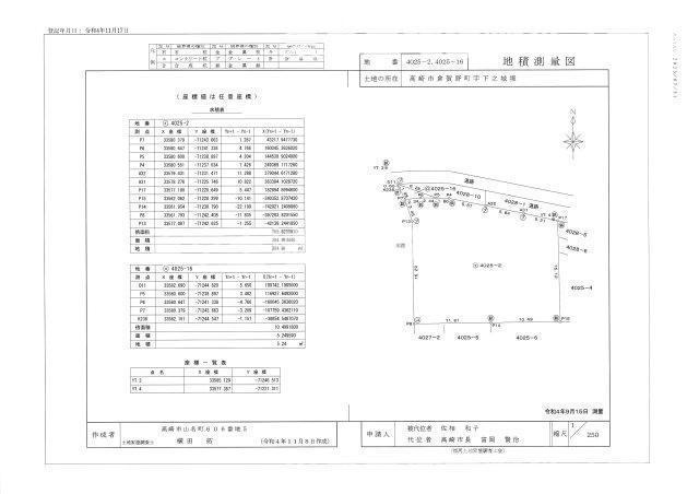 高崎市倉賀野町売地B区画の区画図