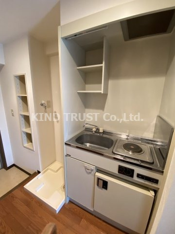 プレサンス天満のキッチン|コンパクトなキッチンで掃除もラクラク