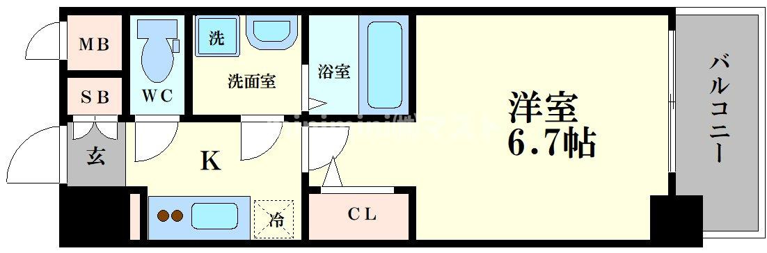 エスリード大阪梅田WESTの間取り