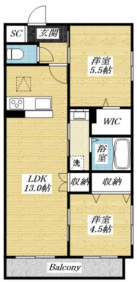 【間取り】 | フェリスⅦ