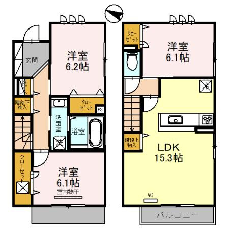 【間取り】 | アミティ屋敷町 | 間取りです