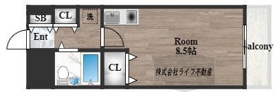 メゾン朝日八戸ノ里の間取り